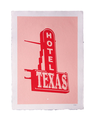 'Hotel Texas' Screen Print