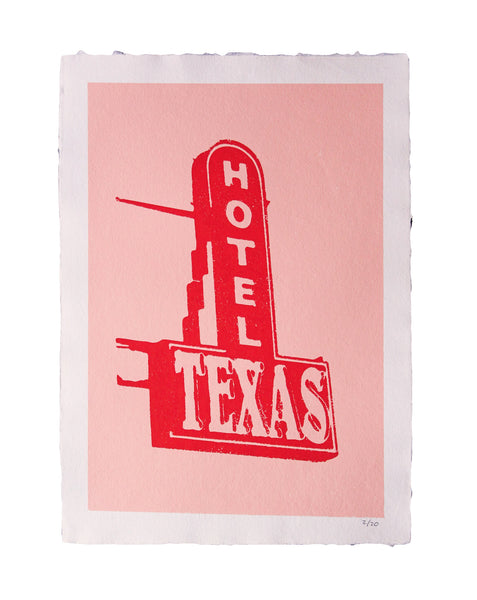 'Hotel Texas' Screen Print