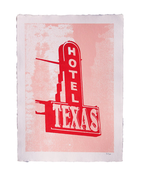 'Hotel Texas' Screen Print