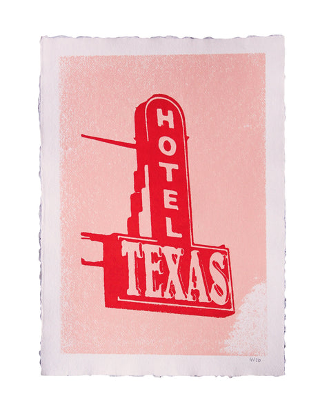 'Hotel Texas' Screen Print