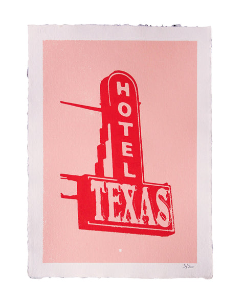 'Hotel Texas' Screen Print