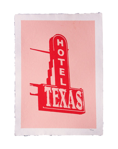 'Hotel Texas' Screen Print