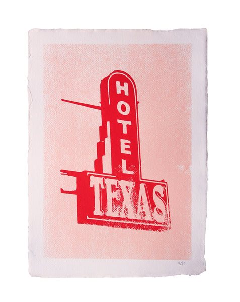 'Hotel Texas' Screen Print