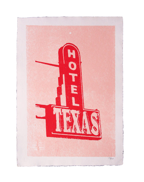 'Hotel Texas' Screen Print