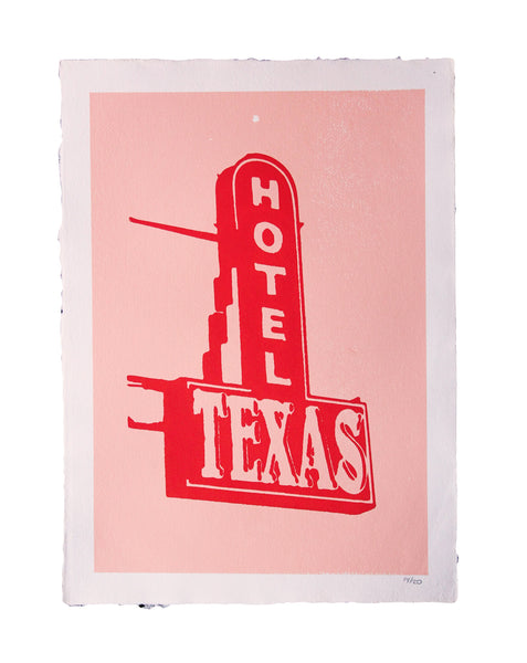 'Hotel Texas' Screen Print