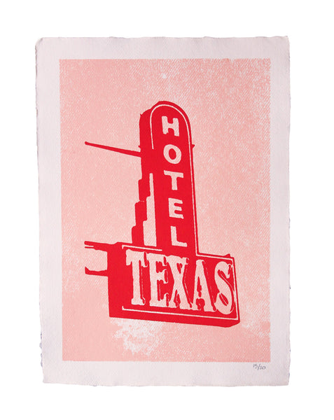 'Hotel Texas' Screen Print