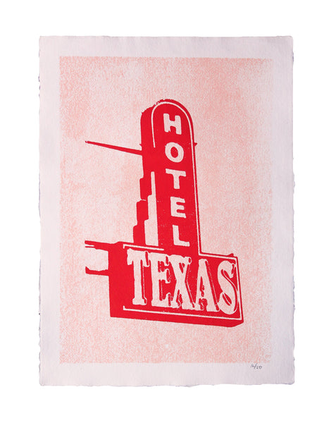 'Hotel Texas' Screen Print