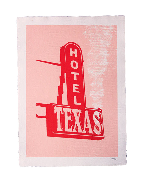 'Hotel Texas' Screen Print