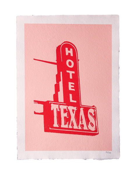 'Hotel Texas' Screen Print