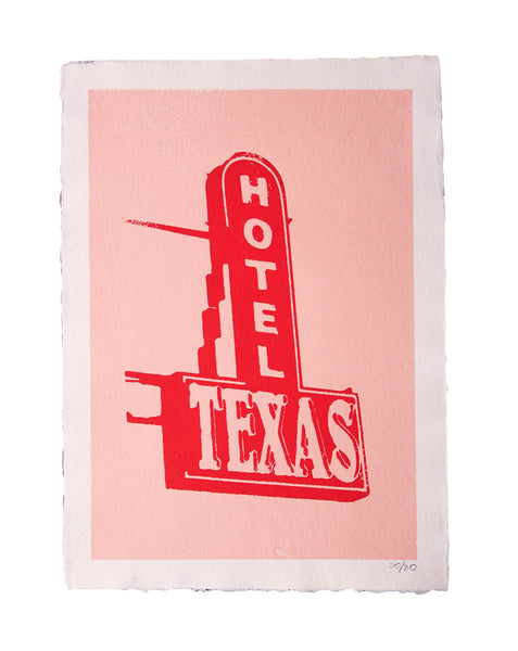 'Hotel Texas' Screen Print